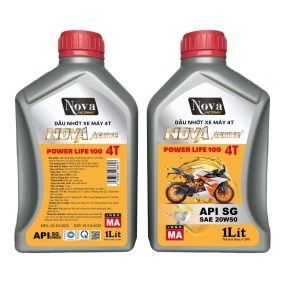 DẦU NHỚT XE MÁY – XE SỐ – SG 20W50 – 1L LÍT– NOVA ACTIVE+