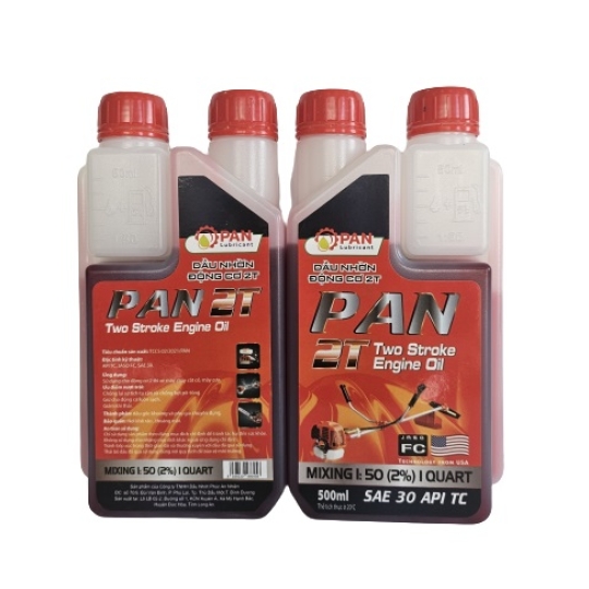 DẦU NHỜN ĐỘNG CƠ 2T PAN – SAE 30 – API TC – JASO FC – 500ML